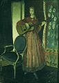 Euphemia as Girl with a Guitar, James Dickson Innes, oil on canvas, c. 1910.