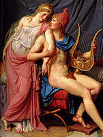 The Love of Helen and Paris by Jacques-Louis David (oil on canvas, 1788, Louvre, Paris)