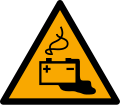 W026 Warnung vor Gefahren durch das Aufladen von Batterien