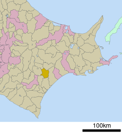 Location of Ikeda in Hokkaido (Tokachi Subprefecture)