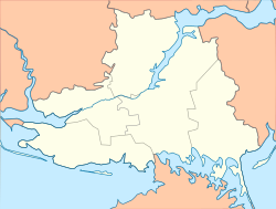 Dnipriany is located in Kherson Oblast