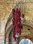 Chains of peperoni cruschi in Rotondella, Basilicata