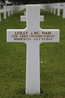 McNair's grave marker showing posthumous promotion