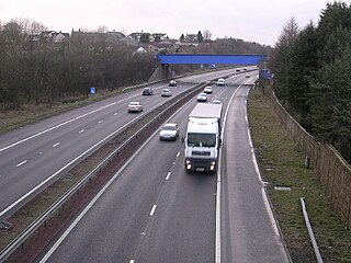 The M73 just before the Gartcosh cutoff