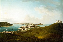 Macau, View of Two Bays, circa 1830.