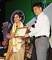 Shabana Azmi receiving the award