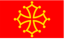 Flagge der früheren Region Midi-Pyrénées