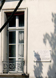Gedenktafel für Guillaume Apollinaire