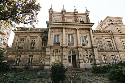 Neoclassical - Știrbei Palace (Calea Victoriei no. 107), by Michel Sanjouand, c.1835; with a new level with caryatids added in 1882 by Joseph Hartmann[27]