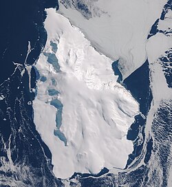 December 2022 satellite image of Peter I Island