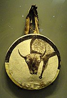 Shield, Arikara artist, North Dakota, ca. 1850