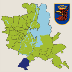 Location of Żydowce-Klucz within Szczecin