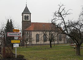 The catholic church in Traenheim