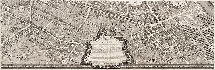 Turgot map of Paris, sheets 18 and 19