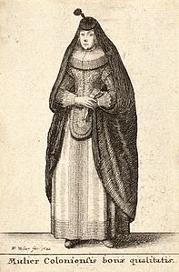 Dame mit einer typischen Tipheuke. Vornehme Kölner Bürgerin (Mulier Coloniensis bonae qualitatis)