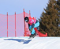 Álvaro Romero beim Team-Ski-Snowboard-Cross-Wettbewerb