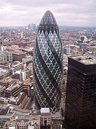 30 St Mary Axe, one of London's most popular new buildings.[40]