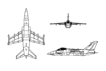 Orthographically projected diagram of the AMX