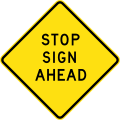 (W3-1) Stop Sign Ahead (1964-1989)