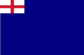 Blue ensign flown at the aft mast.