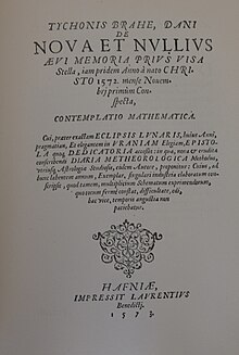 Title page to De nova stella, in a facsimile reprint of the original 1573 edition (1901)
