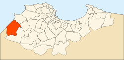 Location of Zéralda District, the site of Sidi Abdellah, within Algiers Province
