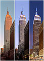 Empire State Building im wechselnden Tageslicht. Das von 1930 bis 1931 errichtete Gebäude, war nicht nur das höchste Gebäude New Yorks, sondern bis 1972 auch das höchste Gebäude der Welt.