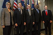 Secretary Blinken and Defense Secretary Austin with Australian Prime Minister Anthony Albanese, Defence Minister Richard Marles and Foreign Minister Penny Wong in Brisbane, July 2023