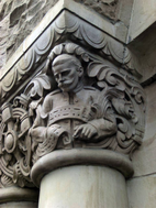 The telegraphist, facade capital indicating the communications office.