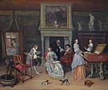 Fantasy Interior with Jan Steen and the Family of Gerrit Schouten, 1663, Nelson-Atkins Museum of Art