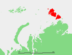 Location of Severnaya Zemlya off northernmost continental Russia