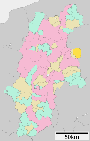 Lage Karuizawas in der Präfektur