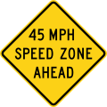 W3-5A Speed zone ahead