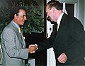 Ambassador Håkan Granqvist (1994–1997) and President Carlos Menem.