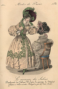 Paris fashion plate from Mercure des Salons (1830)