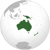 Lage Ozeaniens und Australiens