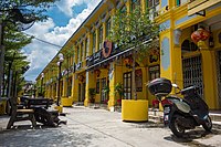 Shophouses in Penang with a five-foot way