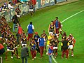 Papua New Guinea celebrates winning the cup