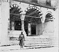 A Bulgarian soldier at the port of Selimiye mosque