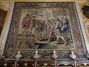 Tapestry from "The History of Constantine" in the library