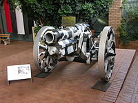 A German 15 cm sFH 02 howitzer from 1917