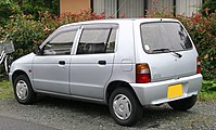 Pre-facelift model Suzuki Alto 5-door (HA11; rear view)