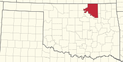 The location of the Osage Reservation in Oklahoma
