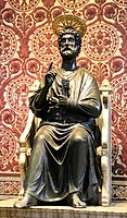 Peter Enthroned, by Arnolfo di Cambio (13th-century statue in St Peter's Basilica, Rome)