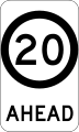 (G9-79) 20 km/h Speed Limit Ahead