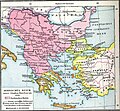The Serbian Empire in 1350 according to Gustav Droysen