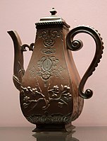 Böttger stoneware coffeepot, c. 1710-13