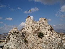 Ruins of a conical, limestone fortress