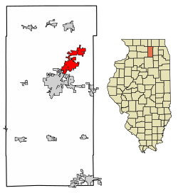 Location of Sycamore in DeKalb County, Illinois