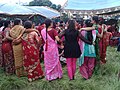 People performing Deuda dance in Tudikhel, Kathmandu